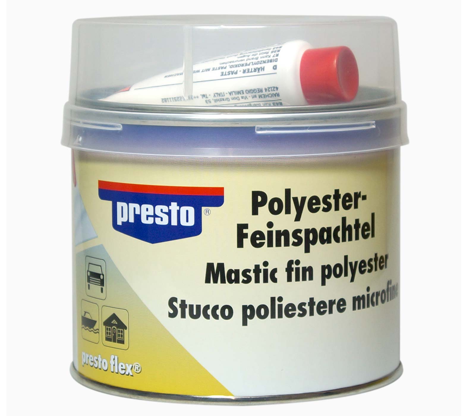 PRESTO Feinspachtel styrolreduziert 1 kg inkl. Härter