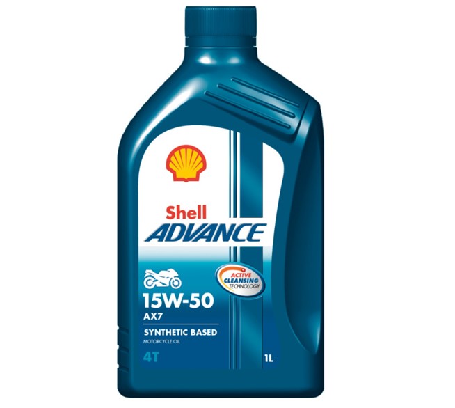 SHELL Zweirad-Motoröl Advance 4T AX7, 15W-50, 1 Liter