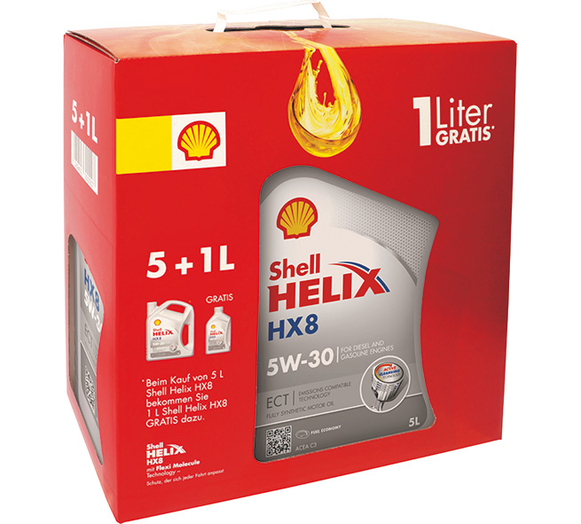 SHELL Helix HX8 5W-30 5+1 L