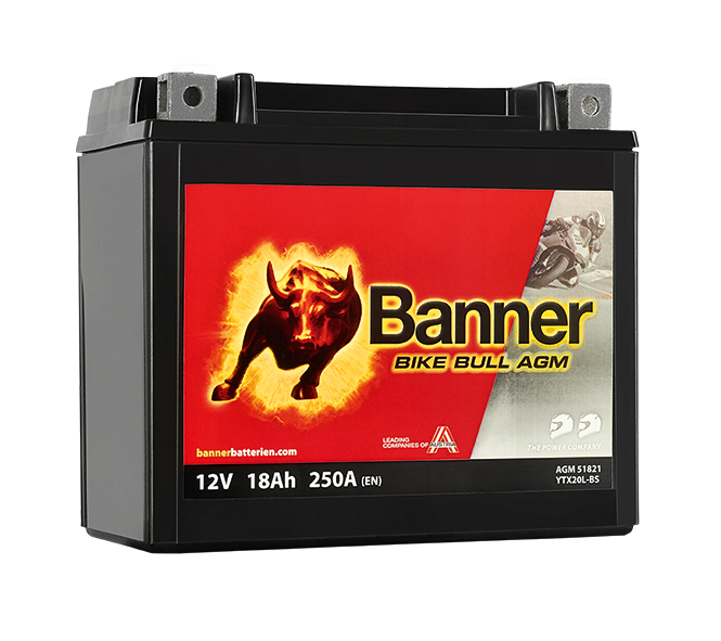BANNER Bike Bull AGM 51821 YTX20L-BS